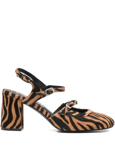 Bibi Lou 85mm Buckle-fastening Pumps In Animal Print