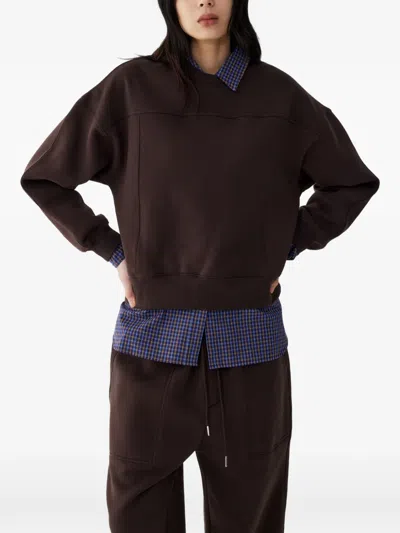 Studio Tomboy Fleece-lined Sweatshirt In Brown