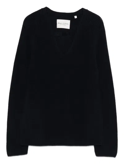 Marc O'polo V-neck Sweater In Blue