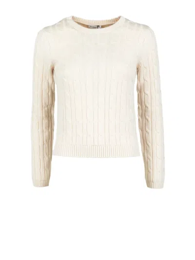 Marella Cable-knit Sweater In Neutral