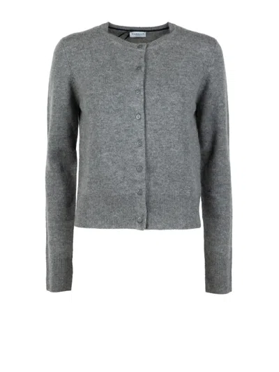 Marella Buttoned Cardigan In Gray