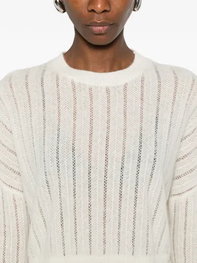 Ivory Paris Crew-neck Sweater In Neutral