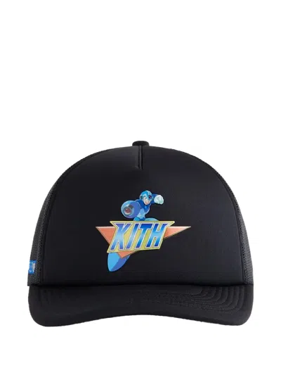 Kith X Capcom Mega-man Trucker Cap Hat In Black