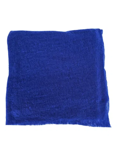 Botto Giuseppe Small Cashmere Scarf In Blue