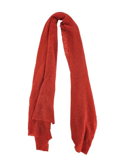 Botto Giuseppe Large Cashmere Scarf In Orange