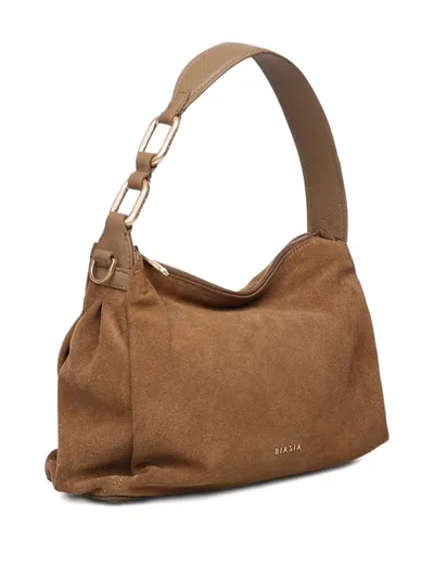 Biasia Zip Detail Shoulder Bag In Brown