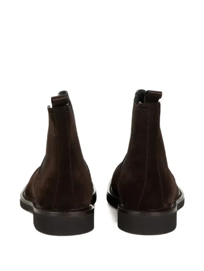 Neil Barrett Suede Panelled Boots In Brown