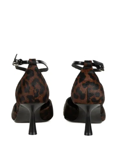 Bibi Lou 75mm T-strap Leopard Boots In Animal Print
