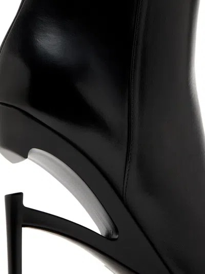 B1archive Zip-up Ankle Boots In Black
