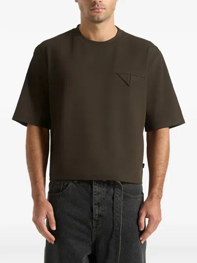Manière De Voir Léon Triangle-pocket T-shirt In Brown