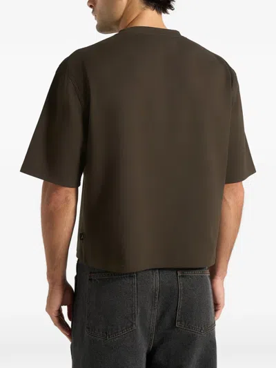 Manière De Voir Léon Triangle-pocket T-shirt In Brown
