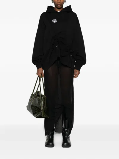 Palmatic Studio Logo-embroidered Drawstring Knitwear In Black