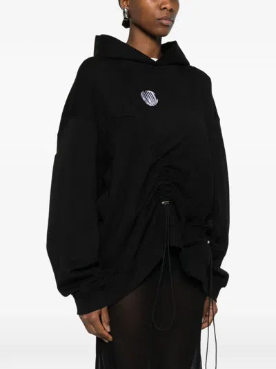 Palmatic Studio Logo-embroidered Drawstring Knitwear In Black