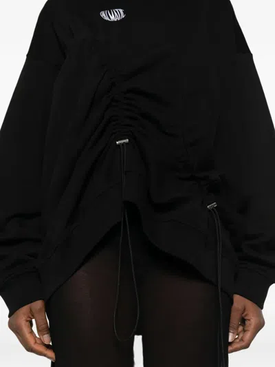 Palmatic Studio Logo-embroidered Drawstring Knitwear In Black