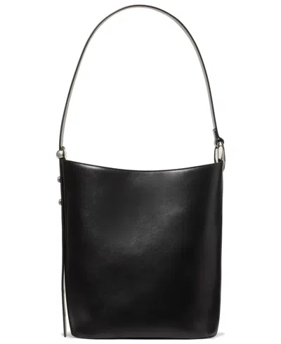 Kate Spade Halo Medium Smooth Leather Bucket Bag In Black
