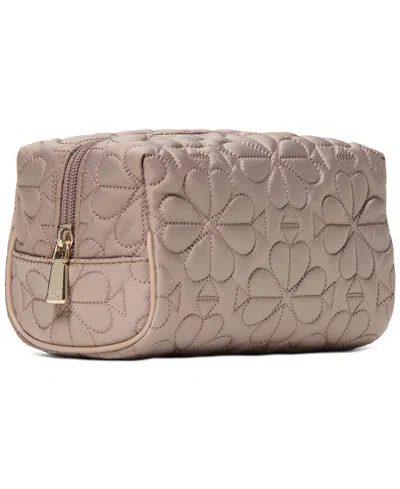 Kate Spade Tilly Small Quilted Cosmetic Bag In Gray