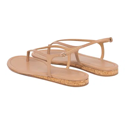 Gabriela Hearst Round-toe Flat Sandals In Brown
