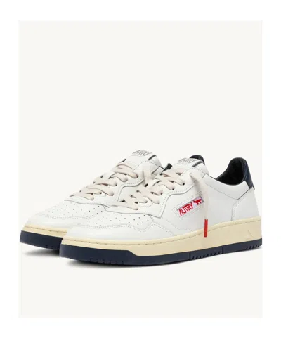 Autry X Maison Kitsuné Logo Detailed Low-top Sneakers In White