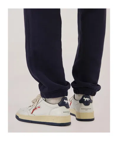 Autry X Maison Kitsuné Logo Detailed Low-top Sneakers In White