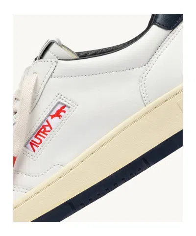Autry X Maison Kitsuné Logo Detailed Low-top Sneakers In White