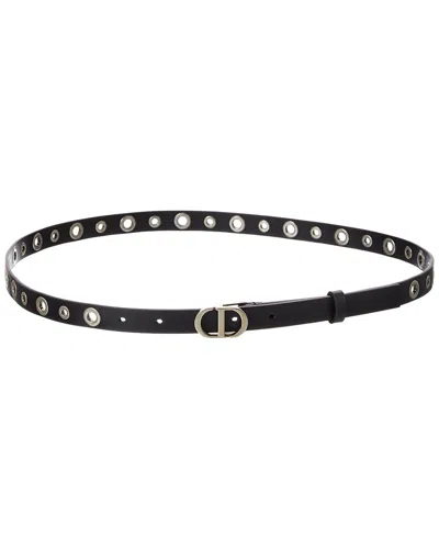 Dior 30 Montaigne Fine Leather Belt In Black