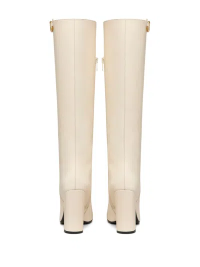 Valentino 100mm Vlogo The Bold Edition Boots In White