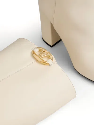 Valentino 100mm Vlogo The Bold Edition Boots In White