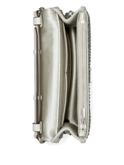 Tory Burch Mini Kira Embellished Shoulder Bag In Silver
