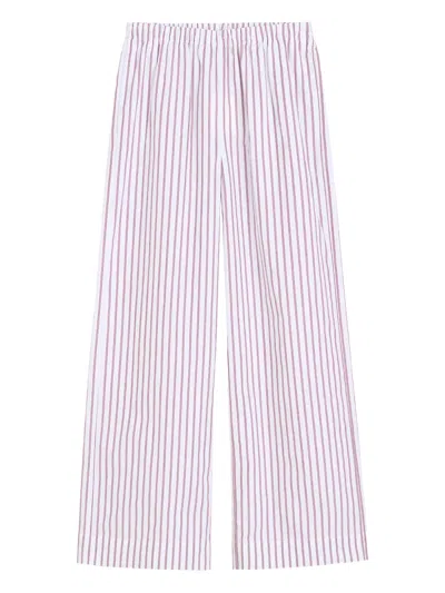 By Malene Birger Cabello Striped Trousers In White