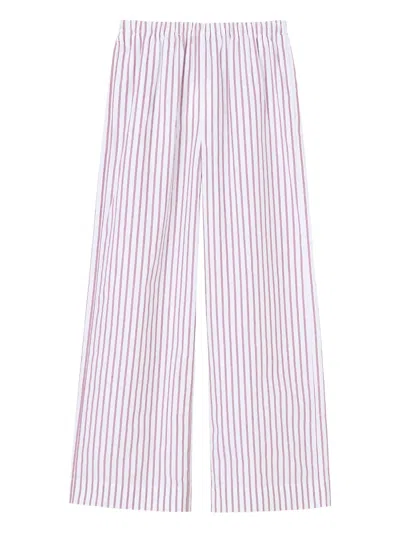 By Malene Birger Cabello Striped Trousers In White