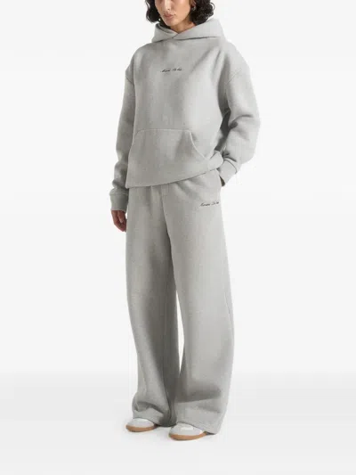 Manière De Voir Taylor Logo-embroidered Track Pants In Gray