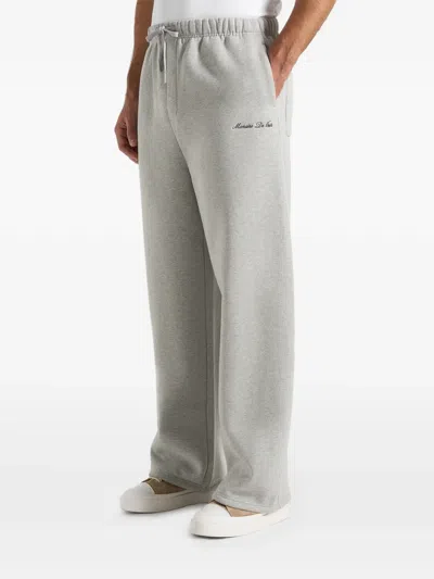 Manière De Voir Taylor Logo-embroidered Track Pants In Gray
