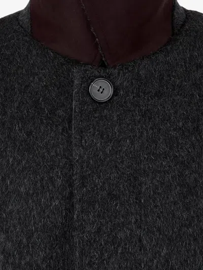 Studio Tomboy Concealed-button Coat In Black