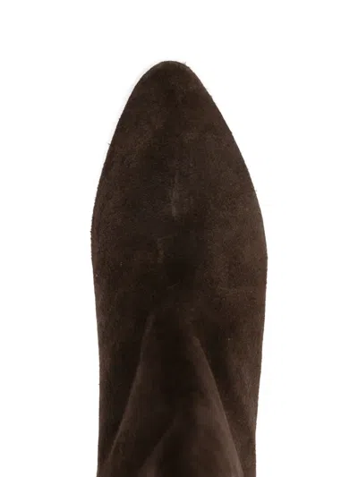 Gisel Moire 60mm Enea Boots In Brown