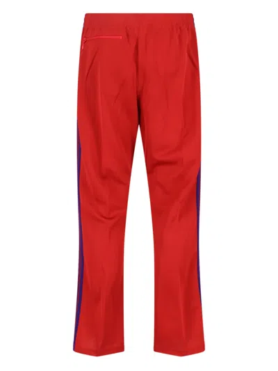 Needles Logo-detail Side-stripe Track Pants In Red