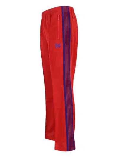 Needles Logo-detail Side-stripe Track Pants In Red