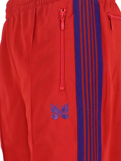 Needles Logo-detail Side-stripe Track Pants In Red