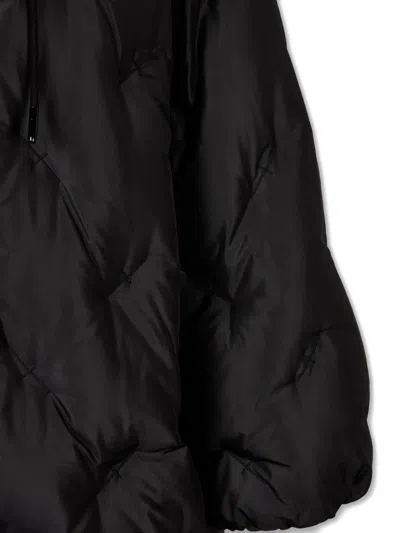 Studio Tomboy Button-fastening Hooded Long Coat In Black