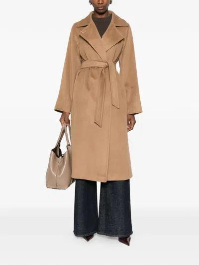 Max Mara Manuela Belted Coat In Brown