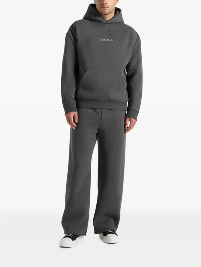 Manière De Voir Ollie Logo-embroidered Hoodie In Gray