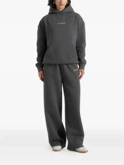 Manière De Voir Ollie Logo-embroidered Hoodie In Gray