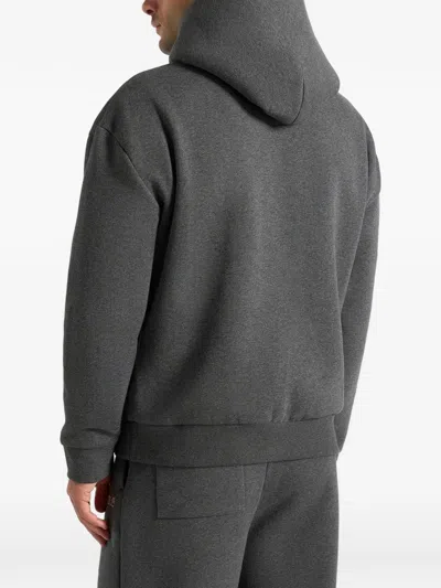 Manière De Voir Ollie Logo-embroidered Hoodie In Gray