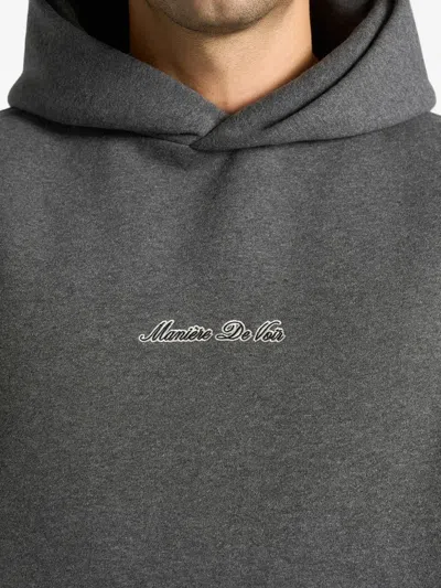 Manière De Voir Ollie Logo-embroidered Hoodie In Gray
