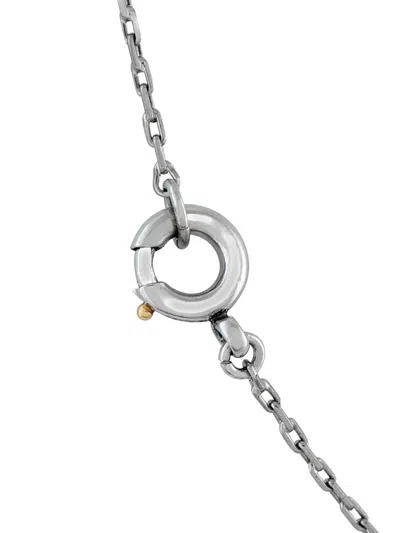 Pre-owned Lb Exclusive 18k Yellow Gold And Platinum Pendant Diamond And Ruby Necklace In Silver