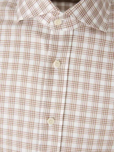 Atelier Munro Buttoned Patterned Dress Shirt In Neutral