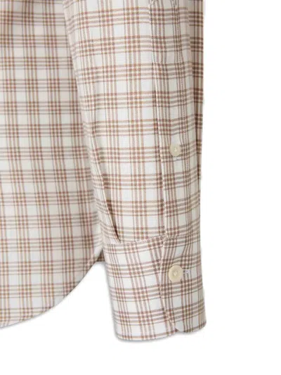 Atelier Munro Buttoned Patterned Dress Shirt In Neutral