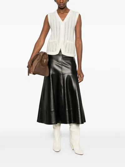 Ivory Paris Buttoned Vest In Neutral