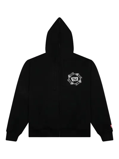 Icecream Loop Graphic-print Hoodie In Black