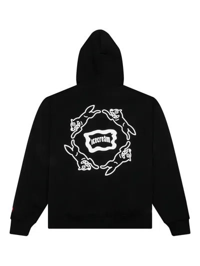 Icecream Loop Graphic-print Hoodie In Black