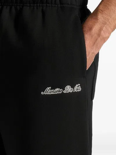 Manière De Voir Taylor Drawstring Track Pants In Black